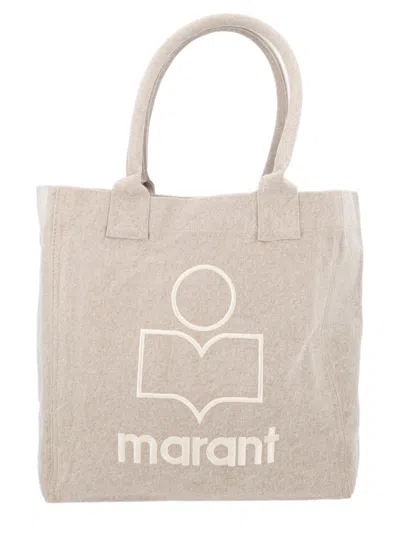 Isabel Marant Cotton Tote Bag With Subtle Logo And Minimalist Design In Grey