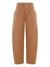 Isabel Marant High-waisted Trousers Patch Pockets In Brown