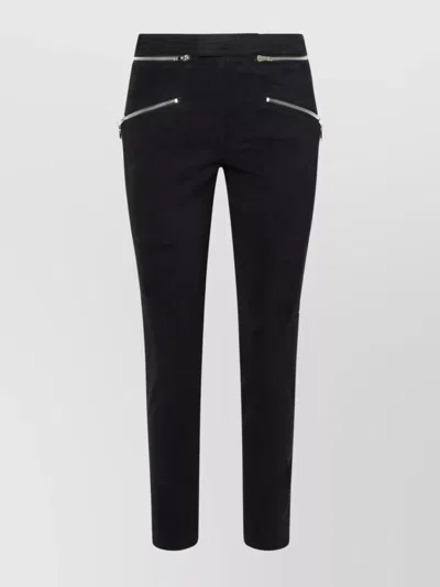 ISABEL MARANT COTTON TROUSERS WITH FITTED SILHOUETTE AND ZIPPERED POCKETS