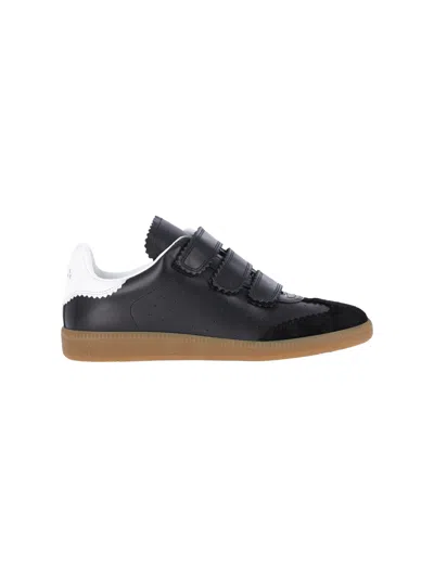 Isabel Marant Cowhide Leather Sneakers For Women In Black