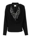 Isabel Marant Cowl-neck Long-sleeve Blouse In Black
