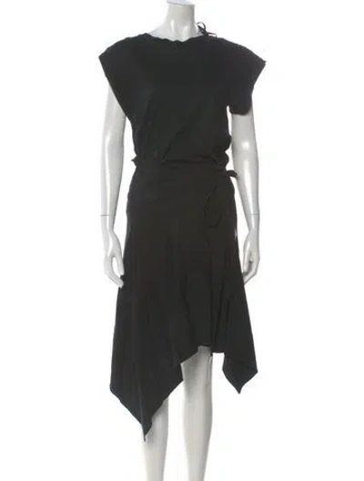 Pre-owned Isabel Marant Cowl Neck Midi Length Dress In Black