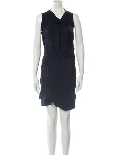 Pre-owned Isabel Marant Cowl Neck Mini Dress In Black