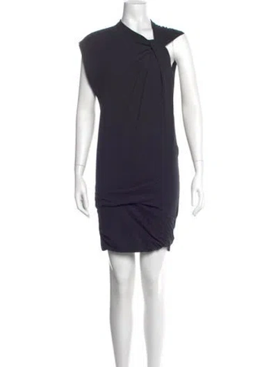 Pre-owned Isabel Marant Cowl Neck Mini Dress In Blue
