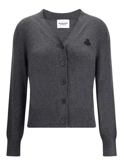 Isabel Marant Karina Cardigan Anthracite In Gray