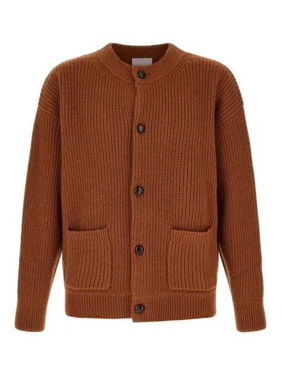 Isabel Marant Mael Ribbed-knit Cardigan In Brown