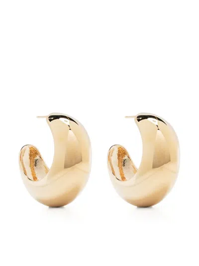 Isabel Marant Crescent Hoop Shine Earrings In Gold