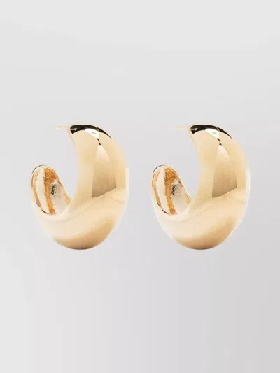 Isabel Marant Crescent Hoop Shine Earrings In Gold