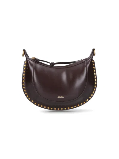 Isabel Marant Crescent-shaped Shoulder Bag In Dark Brown Leather