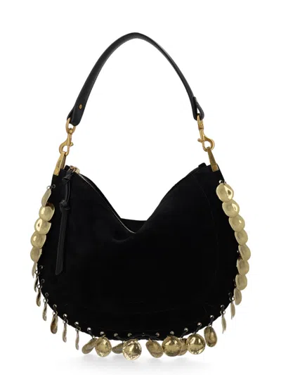 Isabel Marant Crescent-shaped Calf Leather Shoulder Bag In Black