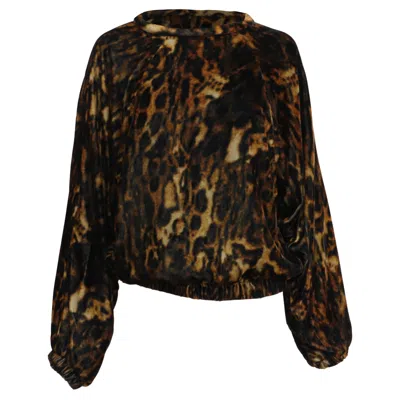 Pre-owned Isabel Marant Crew Neck Blouse In Animal Print Viscose In Multi