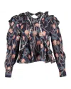 Isabel Marant Crew Neck Blouse In Floral Print Cotton In Multi