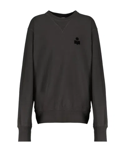 Isabel Marant Crew-neck Cotton-blend Sweatshirt In Black