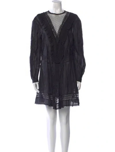 Pre-owned Isabel Marant Crew Neck Knee-length Dress In Black
