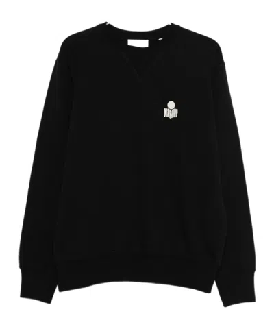 Isabel Marant Crew Neck Logo Sweatshirt In Black