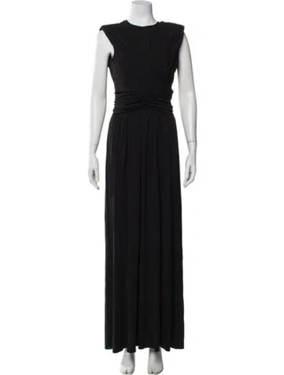 Pre-owned Isabel Marant Crew Neck Long Dress In Black