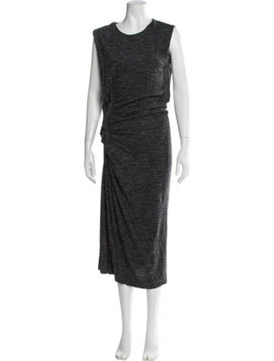 Pre-owned Isabel Marant Crew Neck Long Dress In Gray