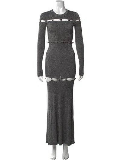 Pre-owned Isabel Marant Crew Neck Long Dress In Gray