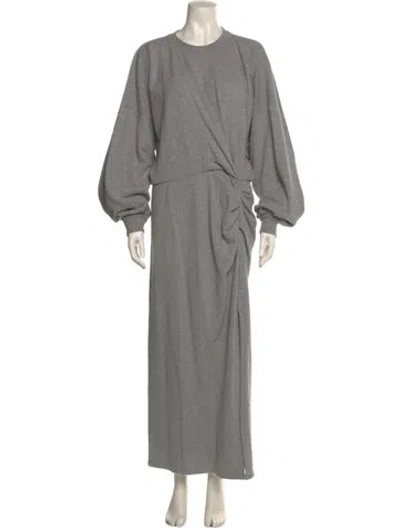 Pre-owned Isabel Marant Crew Neck Long Dress In Neutral