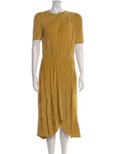 Pre-owned Isabel Marant Crew Neck Long Dress In Yellow