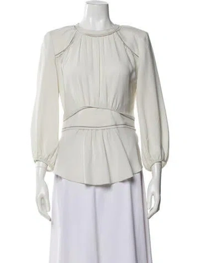 Pre-owned Isabel Marant Crew Neck Long Sleeve Blouse In Neutral