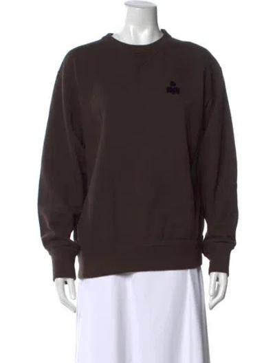 Pre-owned Isabel Marant Crew Neck Long Sleeve Sweatshirt In Brown