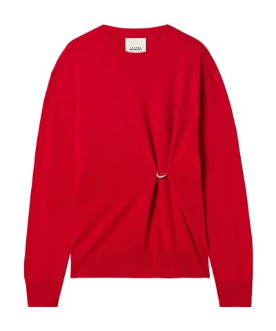 Isabel Marant Crew Neck Long Sleeve Sweatshirt In Red