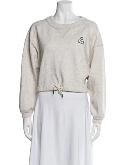 Pre-owned Isabel Marant Crew Neck Long Sleeve Sweatshirt In White