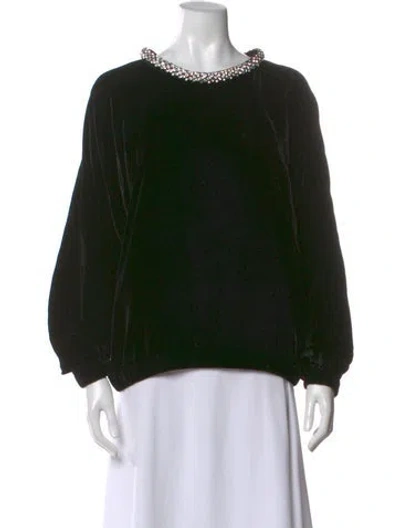 Pre-owned Isabel Marant Crew Neck Long Sleeve Top In Black