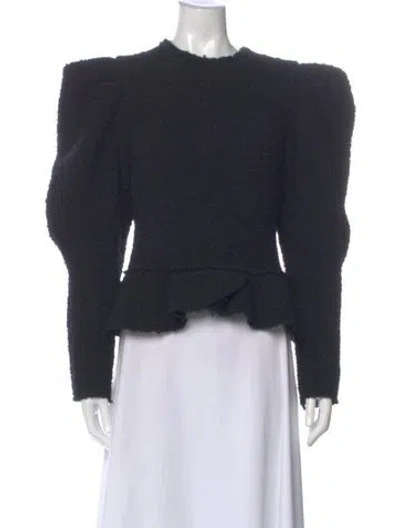 Pre-owned Isabel Marant Crew Neck Long Sleeve Top In Black