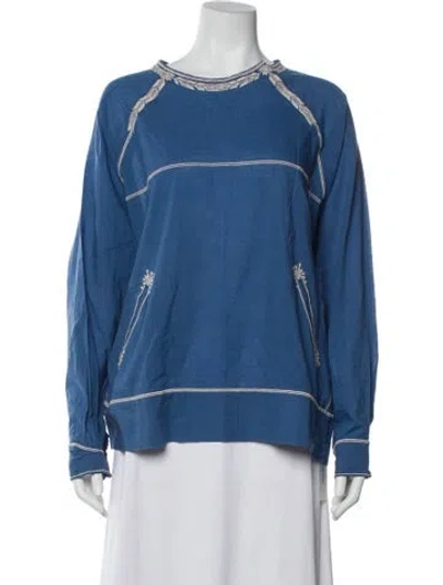 Pre-owned Isabel Marant Crew Neck Long Sleeve Top In Blue
