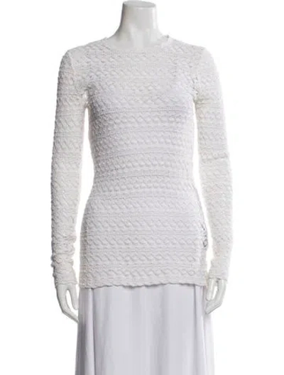 Pre-owned Isabel Marant Crew Neck Long Sleeve Top In White