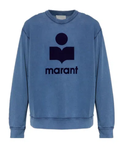 Isabel Marant Crew Neck Long-sleeved Sweatshirt In Blue