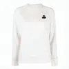 Isabel Marant Crew Neck Long-sleeved Sweatshirt With Raglan Sleeves In White