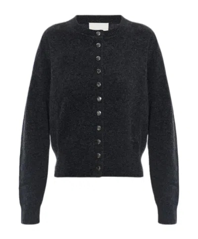 Isabel Marant Crew Neck Long-sleeved Knitwear In Black