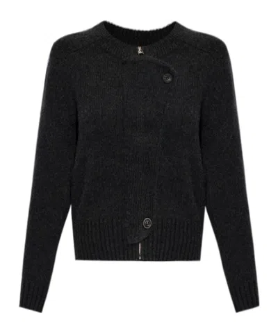 Isabel Marant Murielle Wool And Cashmere-blend Zip-up Cardigan In Black