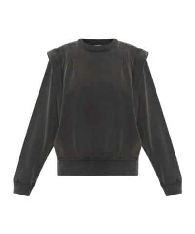 Isabel Marant Crew Neck Long-sleeved Sweatshirt In Black