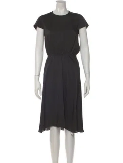 Pre-owned Isabel Marant Crew Neck Midi Length Dress In Black