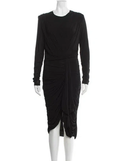 Pre-owned Isabel Marant Crew Neck Midi Length Dress In Blue