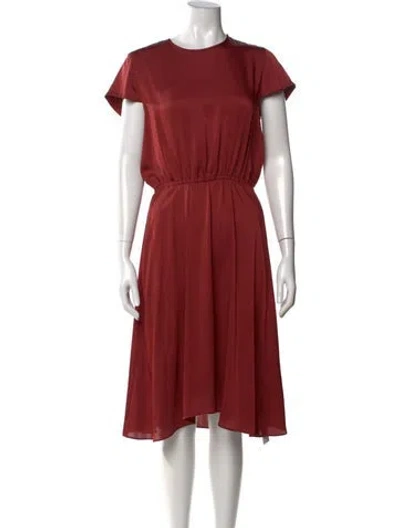 Pre-owned Isabel Marant Crew Neck Midi Length Dress In Red