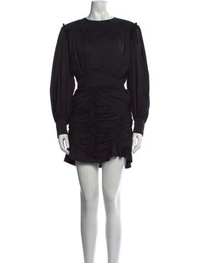 Pre-owned Isabel Marant Crew Neck Mini Dress In Black