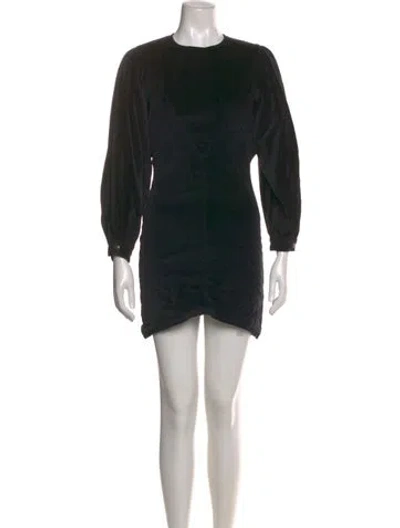 Pre-owned Isabel Marant Crew Neck Mini Dress In Black