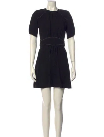 Pre-owned Isabel Marant Crew Neck Mini Dress In Black