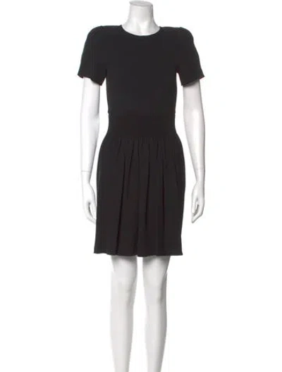Pre-owned Isabel Marant Crew Neck Mini Dress In Black