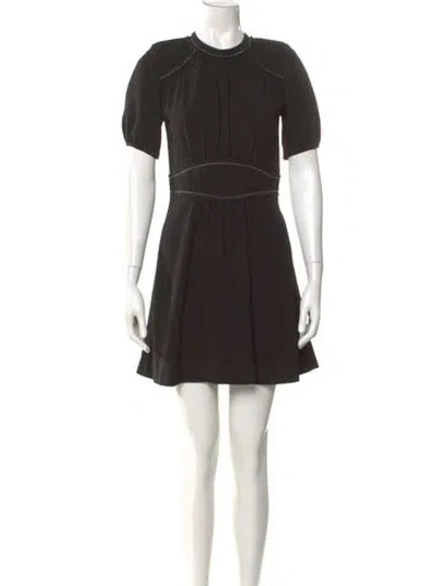 Pre-owned Isabel Marant Crew Neck Mini Dress In Black