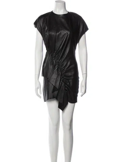 Pre-owned Isabel Marant Crew Neck Mini Dress In Black
