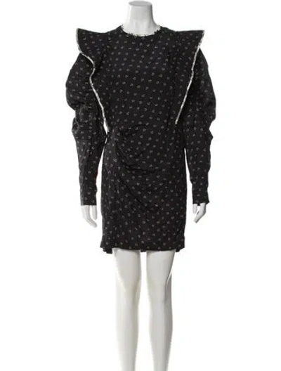 Pre-owned Isabel Marant Crew Neck Mini Dress In Black