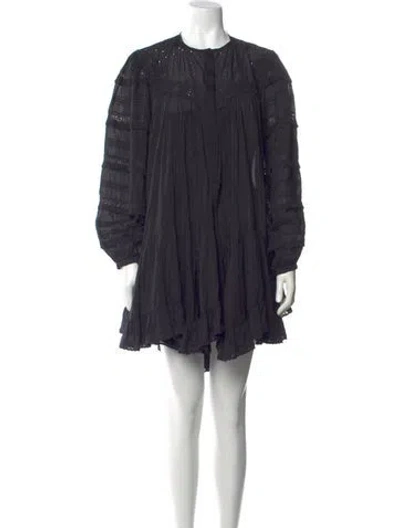 Pre-owned Isabel Marant Crew Neck Mini Dress In Black