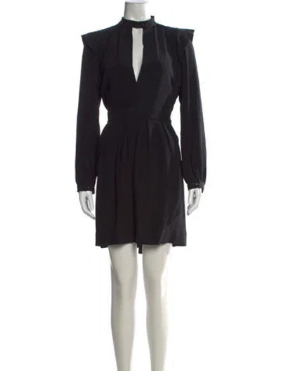 Pre-owned Isabel Marant Crew Neck Mini Dress In Black