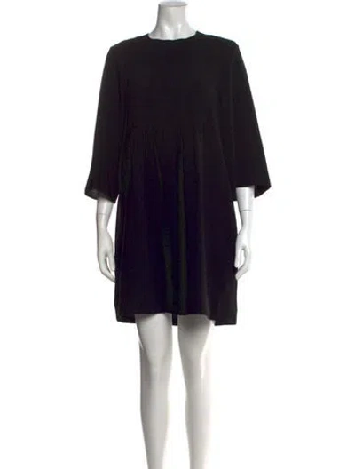Pre-owned Isabel Marant Crew Neck Mini Dress In Black